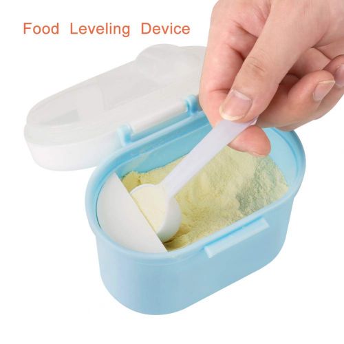  [아마존베스트]Portable Formula Dispenser with Scoop by Accmor, BPA Free Milk Powder Container, Food Storage, Candy Fruit Box, Snack Containers, for Infant Toddler Children Travel (Blue)