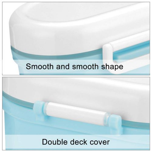  [아마존베스트]Portable Formula Dispenser with Scoop by Accmor, BPA Free Milk Powder Container, Food Storage, Candy Fruit Box, Snack Containers, for Infant Toddler Children Travel (Blue)