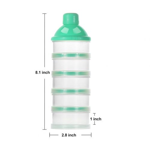  [아마존베스트]Accmor Baby Milk Powder Formula Dispenser, Non-Spill Smart Stackable Baby Feeding Travel Storage...