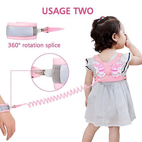  [아마존베스트]Accmor 3 in 1 Toddler Harness Safety Leashes + Anti Lost Wrist Link, Kids Harness Children Leash for...