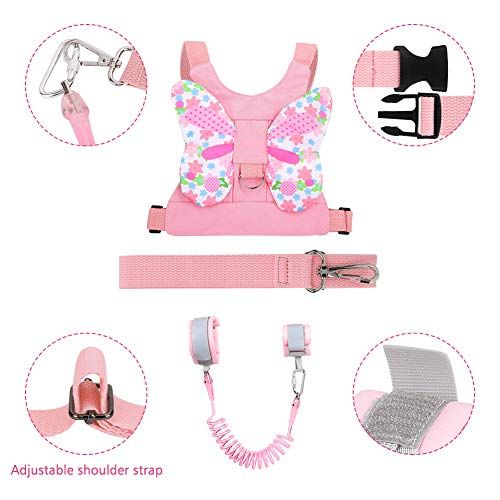  [아마존베스트]Accmor 3 in 1 Toddler Harness Safety Leashes + Anti Lost Wrist Link, Kids Harness Children Leash for...