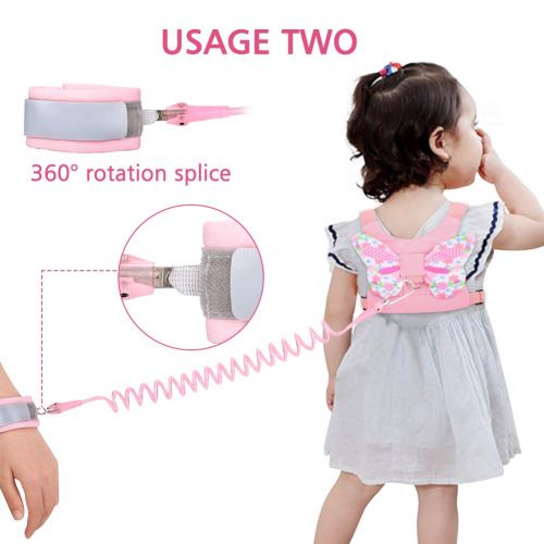  [아마존베스트]Accmor 3 in 1 Toddler Harness Safety Leashes + Anti Lost Wrist Link, Kids Harness Children Leash for...