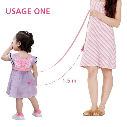  [아마존베스트]Accmor 3 in 1 Toddler Harness Safety Leashes + Anti Lost Wrist Link, Kids Harness Children Leash for...