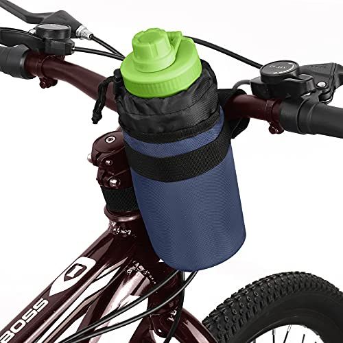  Accmor Bike Cup Holder Bag, Bike Water Bottle Holder Handlebar Drink Holder, Bike Water Bottle Cage for Kids Bike,Mountain Bike, Cruiser, Road Bike,Blue