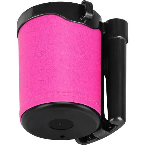  Accmor Bike Cup Holder with Cell Phone Keys Holder, Universal Bar Drink Cup Can Holder for Bicycles, Motorcycles, Scooters, Black Pink