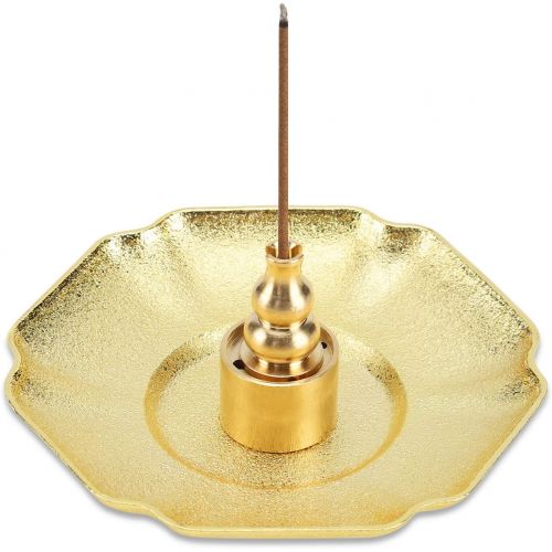  인센스스틱 Accmor 3-in-1 Stick Incense Holder, Stick Incense Burner, Cone Incense Holder，Incense Holder for Stick/Coil/Cone Incense with Ash Catcher, Gold