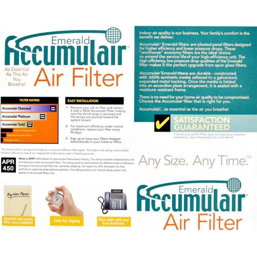  Accumulair FC16X36A_4 MERV 6 Rating Air FilterFurnace Filters, 16x36x1 (Actual Size) - 4 pack