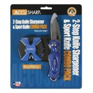 Accusharp SharpNEasy 2-Step Sharpener & Sport Knife - Blue 044C