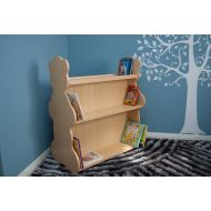 Ace Baby Furniture Bear Mobile Double-Sided Bookcase, Natural Maple