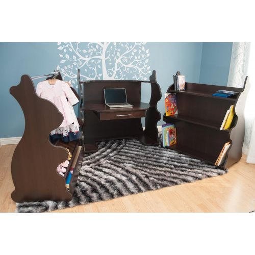  Ace Baby Furniture Rabbit Mobile Double-Sided Bookcase, Espresso Wenge