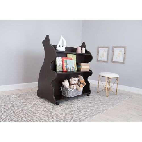  Ace Baby Furniture Rabbit Mobile Double-Sided Bookcase, Espresso Wenge