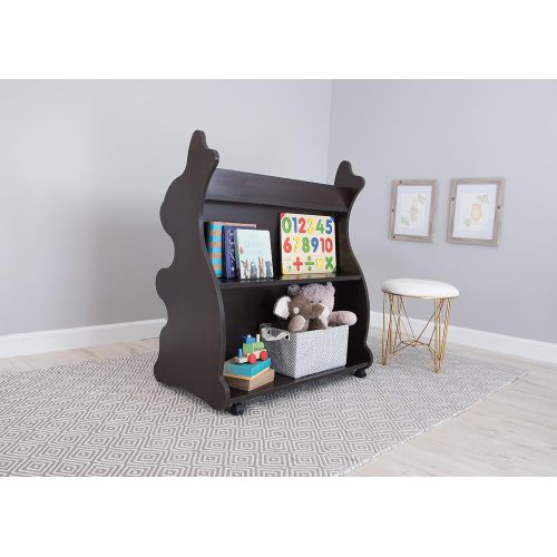  Ace Baby Furniture Rabbit Mobile Double-Sided Bookcase, Espresso Wenge