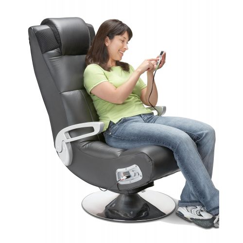  Ace Bayou X Rocker 5127401 Pedestal Video Gaming Chair, Wireless, Black