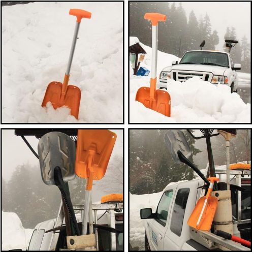  [아마존베스트]AceCamp Lightweight Collapsible Snow Shovel, Portable Adjustable Aluminum Emergency Shovel, Foldable Telescopic Winter Shovel for Car, Camping, Home