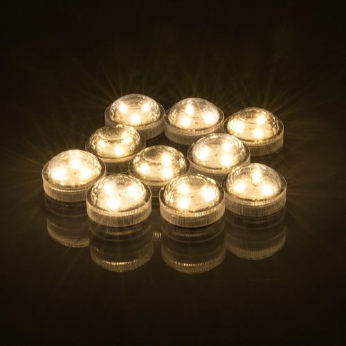  AceList Set of 40 Submersible Waterproof Underwater Tea Light Sub Lights Battery Operated LED Tea Light Thanksgiving Halloween Wedding Decoration Party Electric Flameless Candle