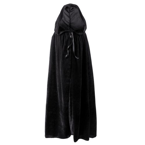  Acecharming Kid Hooded Cape,Medieval Cloak with Hood for Devil Witch Wizard Magician