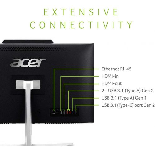 에이서 Acer Aspire Z24-890-UA91 AIO Desktop, 23.8 inches Full HD, 9th Gen Intel Core i5-9400T, 12GB DDR4, 512GB SSD, 802.11ac Wifi, USB 3.1 Type C, Wireless Keyboard and Mouse, Windows 10