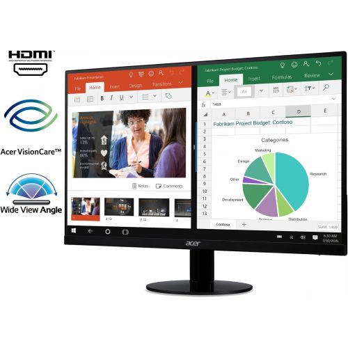 에이서 Acer SB220Q bi 21.5 inches Full HD (1920 x 1080) IPS Ultra-Thin Zero Frame Monitor (HDMI & VGA port)