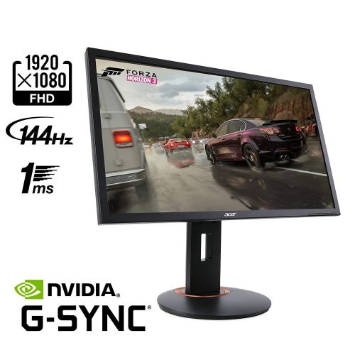 에이서 Acer XFA240 bmjdpr 24 Gaming G-SYNC Compatible Monitor 1920 x 1080, 144hz Refresh Rate, 1ms Response Time with Height, Pivot, Swivel & Tilt