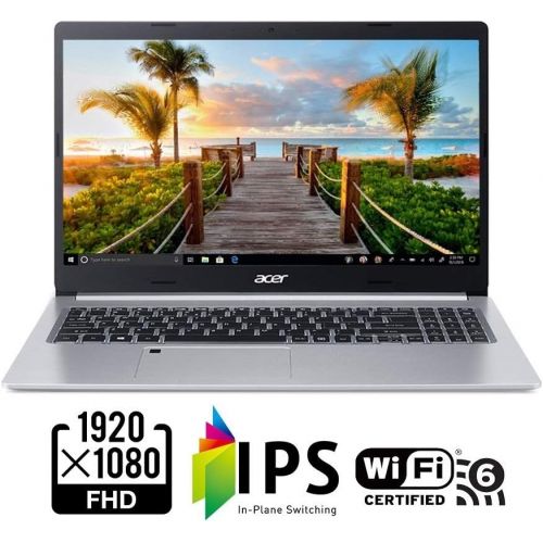 에이서 Acer Aspire 5 Slim Laptop, 15.6 Full HD IPS Display, 10th Gen Intel Core i5-10210U, 8GB DDR4, 256GB PCIe NVMe SSD, Intel Wi-Fi 6 AX201 802.11ax, Fingerprint Reader, Backlit KB, A51