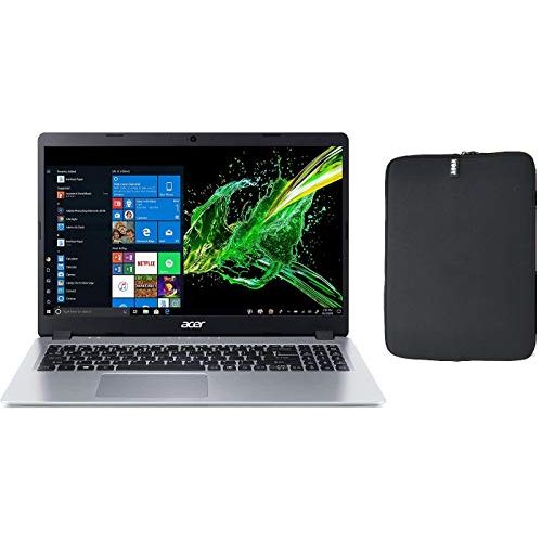 에이서 Acer Aspire 5 A515 Series Slim 15.6 Inch Full HD IPS Thin and Light Laptop, AMD Ryzen 3 3200U 2.6Ghz Processor, 8GB RAM, 128GB SSD, Backlit Keyboard, Woov Sleeve, WiFi, Windows 10