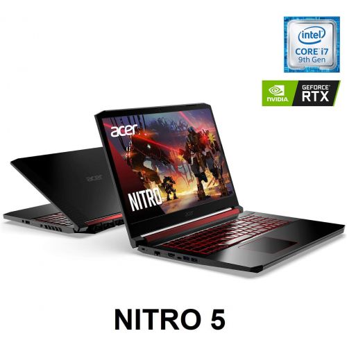 에이서 Acer Nitro 5 Gaming Laptop, 9th Gen Intel Core i7 9750H, NVIDIA GeForce RTX 2060, 15.6 Full HD IPS 144Hz Display, 16GB DDR4, 256GB NVMe SSD, Wi Fi 6, Waves MaxxAudio, Backlit Keybo