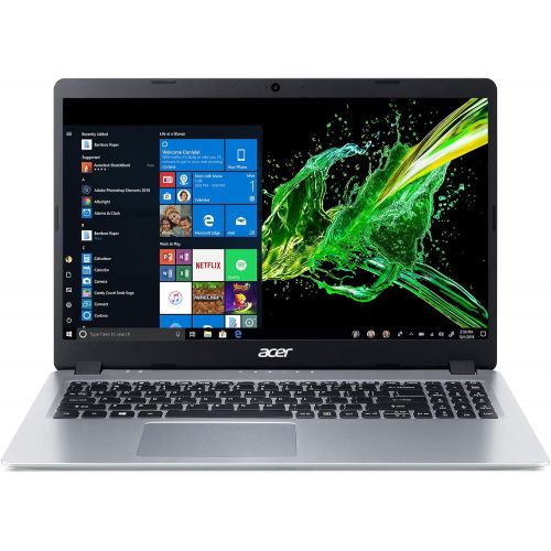 에이서 Acer Aspire 5 Slim Laptop, 15.6 inches Full HD IPS Display, AMD Ryzen 3 3200U, Vega 3 Graphics, 4GB DDR4, 128GB SSD, Backlit Keyboard, Windows 10 in S Mode, A515 43 R19L, Silver