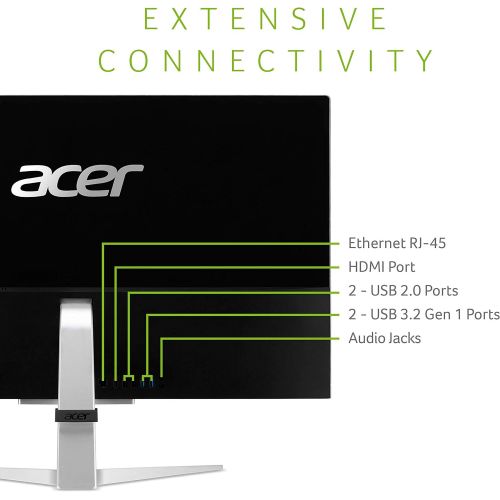 에이서 [아마존베스트]Acer Aspire C27-962-UA91 AIO Desktop, 27 Full HD Display, 10th Gen Intel Core i5-1035G1, NVIDIA GeForce MX130, 12GB DDR4, 512GB SSD, 802.11ac Wi-Fi, Wireless Keyboard and Mouse, Wi