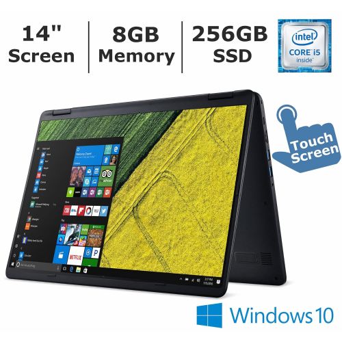 에이서 Acer Aspire R 14 2-in-1 Convertible 14 Inch FHD IPS Touchscreen Laptop, Intel Core i5 Processor up to 2.8 GHz, 8GB RAM, 256GB SSD, Backlit Keyboard, Bluetooth, WiFi, Webcam, Window