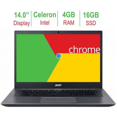 에이서 Newest Acer Chromebook 14-inch LED Anti-glare HD display (Intel Celeron 3855u 1.6GHz processor, 4GB RAM, 16GB eMMC SSD, HDMI, 802.11a Wifi, Bluetooth, Intel HD Graphics, Black, Chr