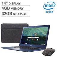 Acer 14 Chromebook Bundle - Intel Celeron N3160 Processor 1.6GHz - 4GB LPDDR3 Memory - 32GB Internal Storage - Chrome OS Stellar Blue (Certified Refurbished)