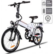 Aceshin 20 Folding Electric Bike 7 Speed E-Bike, 36V Lithium Battery 250W Motor Electric Bicycle for Adults