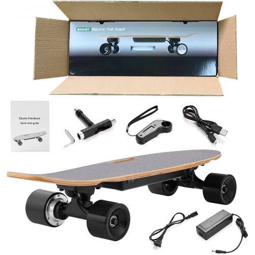 Aceshin Electric Skateboard with Wireless Handheld Remote Control Portable Maple Skateboard Cruiser
