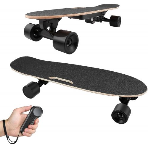  Aceshin Electric Skateboard with Wireless Handheld Remote Control Portable Maple Skateboard Cruiser