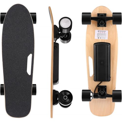  Aceshin Electric Skateboard 350W Motorized Compact E-Skateboard with Wireless Remote Control Colorful LED Light 21 MPH Top Speed for Adult Teens