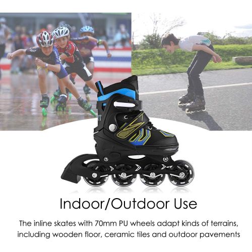  Aceshin Inline Skates for Boys and Girls - Roller Skates with Full Light up Wheels, Beginner Adjustable Illuminating Rollerblades for Kids and Adults