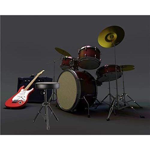  [아마존베스트]Aceshin Drum Throne Seat Stool Adjustable Height Anti-Slip Support Soft Cushion for Music Show (Black)