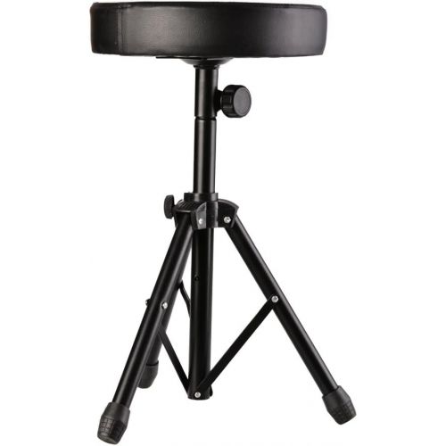  [아마존베스트]Aceshin Drum Throne Seat Stool Adjustable Height Anti-Slip Support Soft Cushion for Music Show (Black)