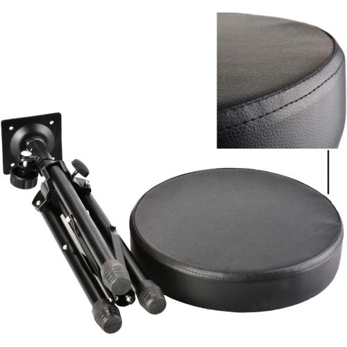  [아마존베스트]Aceshin Drum Throne Seat Stool Adjustable Height Anti-Slip Support Soft Cushion for Music Show (Black)