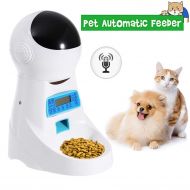 Aceshin Healthy Automatic Pet Feeder Food Dispenser for Dog & Cat with Voice Recorder,Portion Control and Timer Programmable, Up to 4 Meals per Day