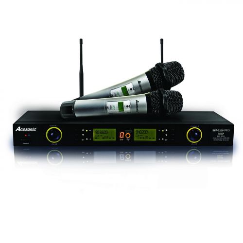  Acesonic UHF-5200 PRO 900MHz Digital Wireless Microphone System True Diversity, IR Sync, 100 Channels