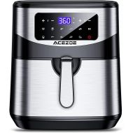Acezoe Air Fryer 7.4 Quart , 9 Presets Electric Air Fryers Oven with Preheat, 1700-Watt Hot Air Fryers with LED Digital Touchscreen,Nonstick Basket,Recipes, Stainless Steel Large X