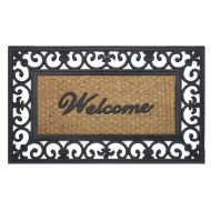 Achim Home Furnishings WRM1830FL6 Fleur De Lis Wrought Iron Rubber Door Mat, 18 by 30