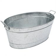 [아마존베스트]Achla Designs C-55 Large Galvanized Steel Metal Oval tub