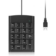 [아마존베스트]Achort Numpad Keypad USB Number Keypad - Number Keypad Additional Keyboard 19 Keys for Laptop Ultrabook Netbook Desktop PC Wired