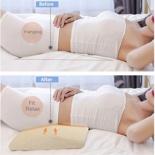  [아마존 핫딜] Acksonse Lumbar Pillow for Sleeping Memory Foam Back Pain Support Lower Back Cushion in Bed Waist Support Cushion Pregnant Woman Hip Knee Spine Alignment Sciatic Nerve Pain Relief