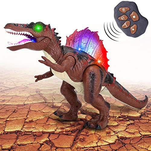  [아마존베스트]Acksonse Dinosaur Toys for Kids 3-5, Remote Control Dinosaur Spinosaurus Electronic Pets with LED Light Up Walking & Roaring Realistic Simulation Sounds for 3 4 5 6 7 Year Old Boys