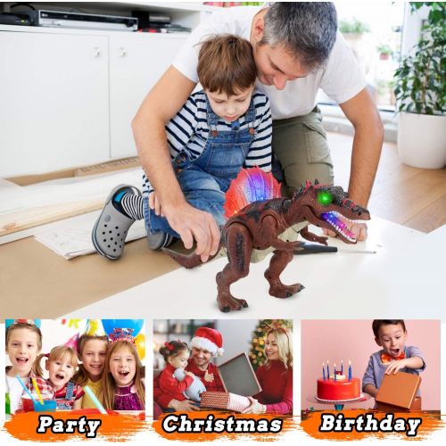  [아마존베스트]Acksonse Dinosaur Toys for Kids 3-5, Remote Control Dinosaur Spinosaurus Electronic Pets with LED Light Up Walking & Roaring Realistic Simulation Sounds for 3 4 5 6 7 Year Old Boys