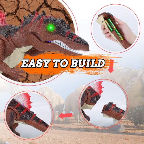  [아마존베스트]Acksonse Dinosaur Toys for Kids 3-5, Remote Control Dinosaur Spinosaurus Electronic Pets with LED Light Up Walking & Roaring Realistic Simulation Sounds for 3 4 5 6 7 Year Old Boys