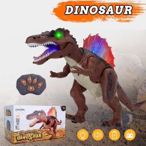  [아마존베스트]Acksonse Dinosaur Toys for Kids 3-5, Remote Control Dinosaur Spinosaurus Electronic Pets with LED Light Up Walking & Roaring Realistic Simulation Sounds for 3 4 5 6 7 Year Old Boys